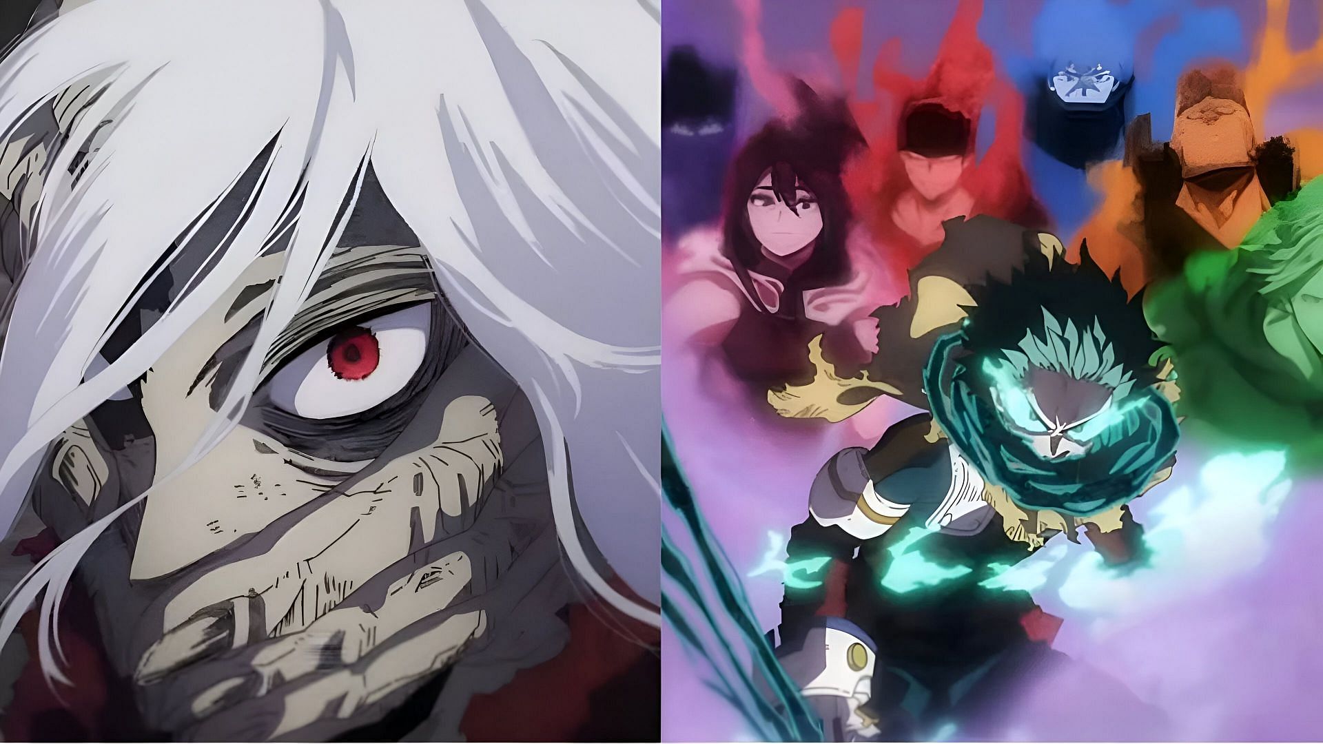 Deku vs Shigaraki as seen in the anime (Image via Bones)