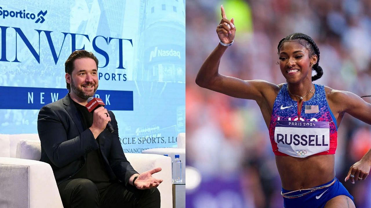 Alexis Ohanian and Masai Russell (Images via: Both Getty) 