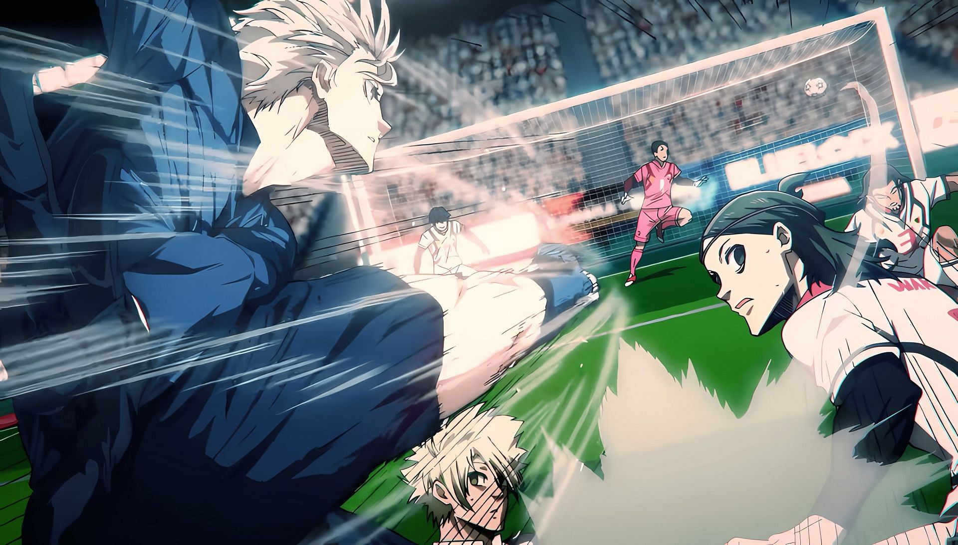 Nagi&#039;s super-goal as seen in the anime (Image via Ajia-do)