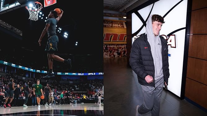 WATCH: V.J. Edgecombe’s poster dunk sends Mark Few’s son Joe to the floor