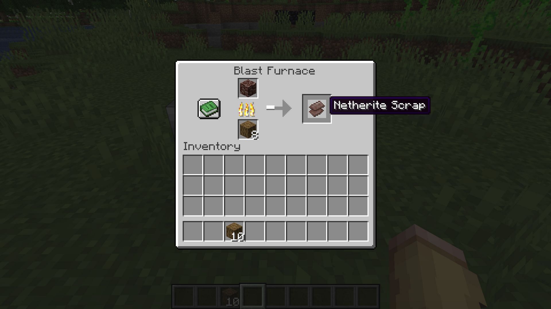 Smelt one block of ancient debris to get a netherite scrap (Image via Mojang Studios)