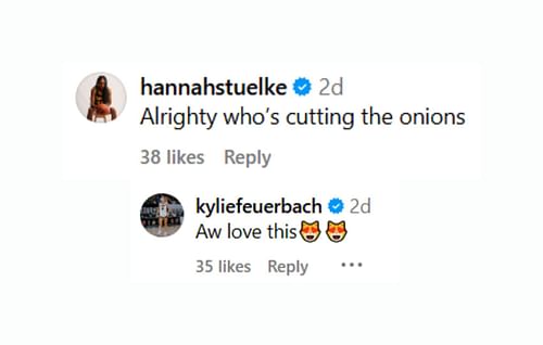 Hanna Stuelke and Kylie Feuerbach's comments on Lucy Olsen's post