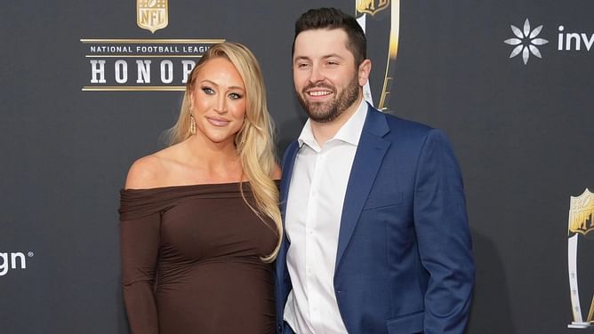 IN PHOTOS: Baker Mayfield and wife Emily don Snow White-themed outfits for daughter Kova's first Halloween