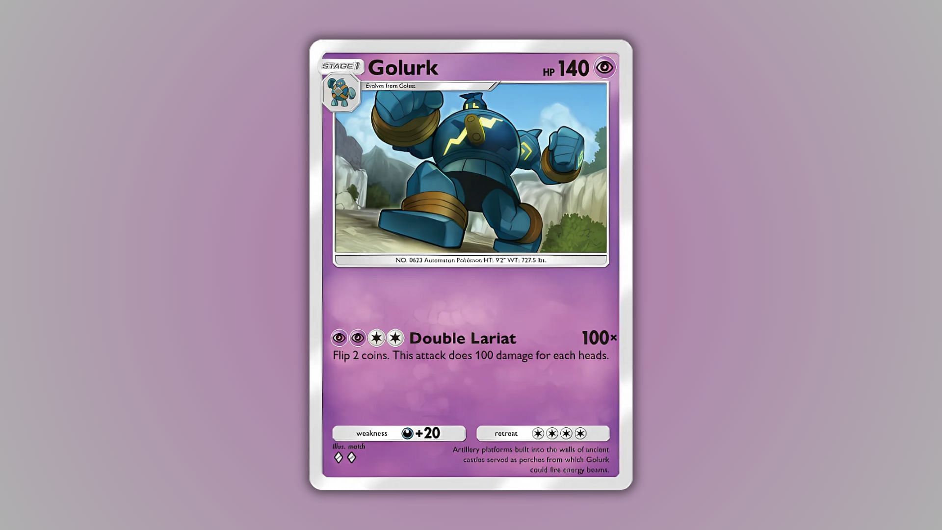 Golurk&#039;s card in Pokemon TCG Pocket (Image via The Pokemon Company)