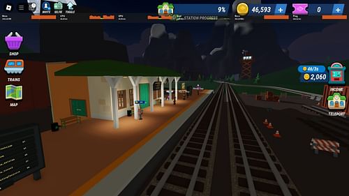 Redeem codes to get rewards in Train Sim World Tycoon (Image via Roblox)