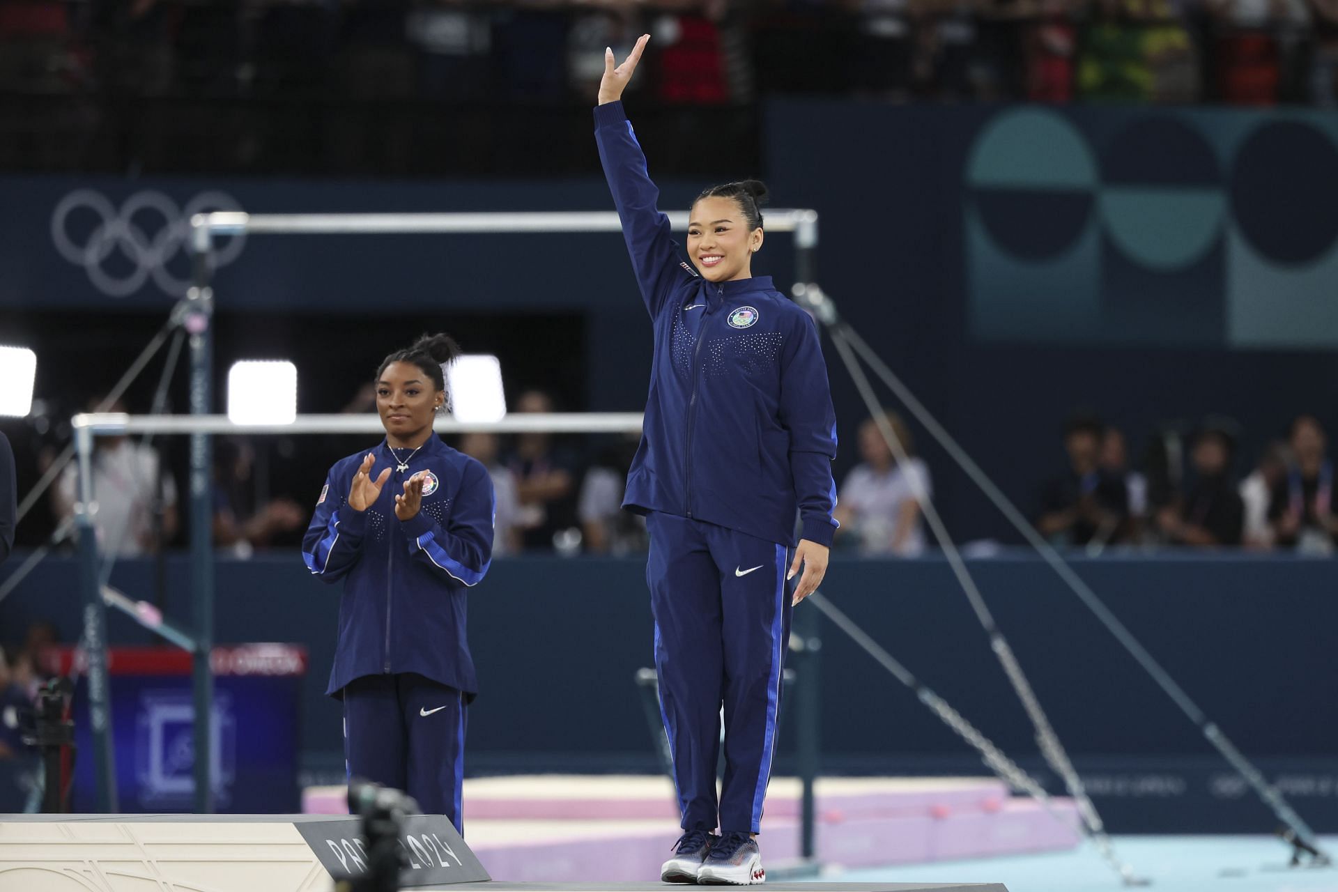 Suni Lee after winning bronze in Artistic Gymnastics at Paris Olympics 2024 Source: Getty 