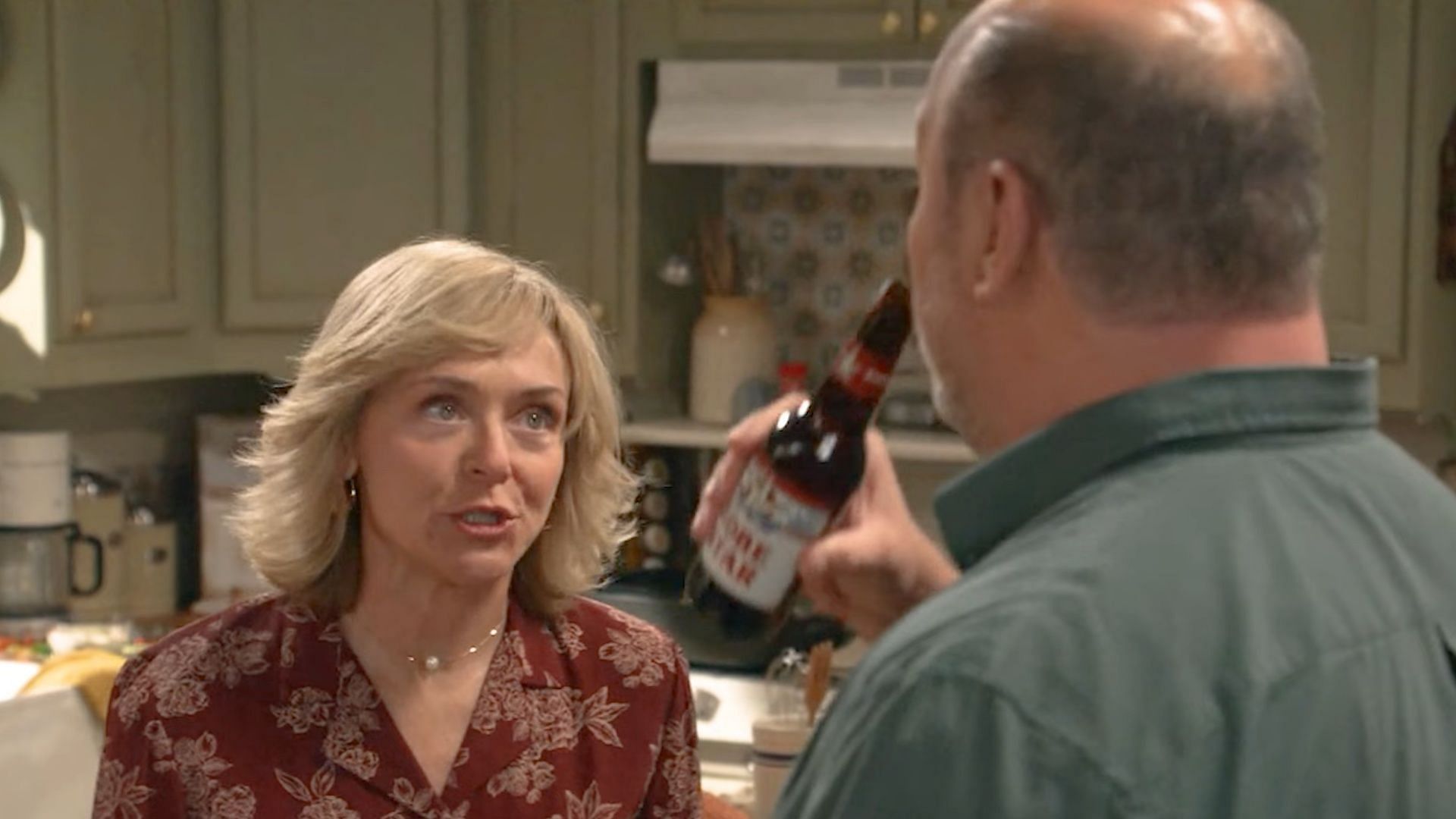 Audrey and Jim&#039;s argument escalates in Georgie and Mandy&#039;s First Marriage episode 5 (Image via CBS)