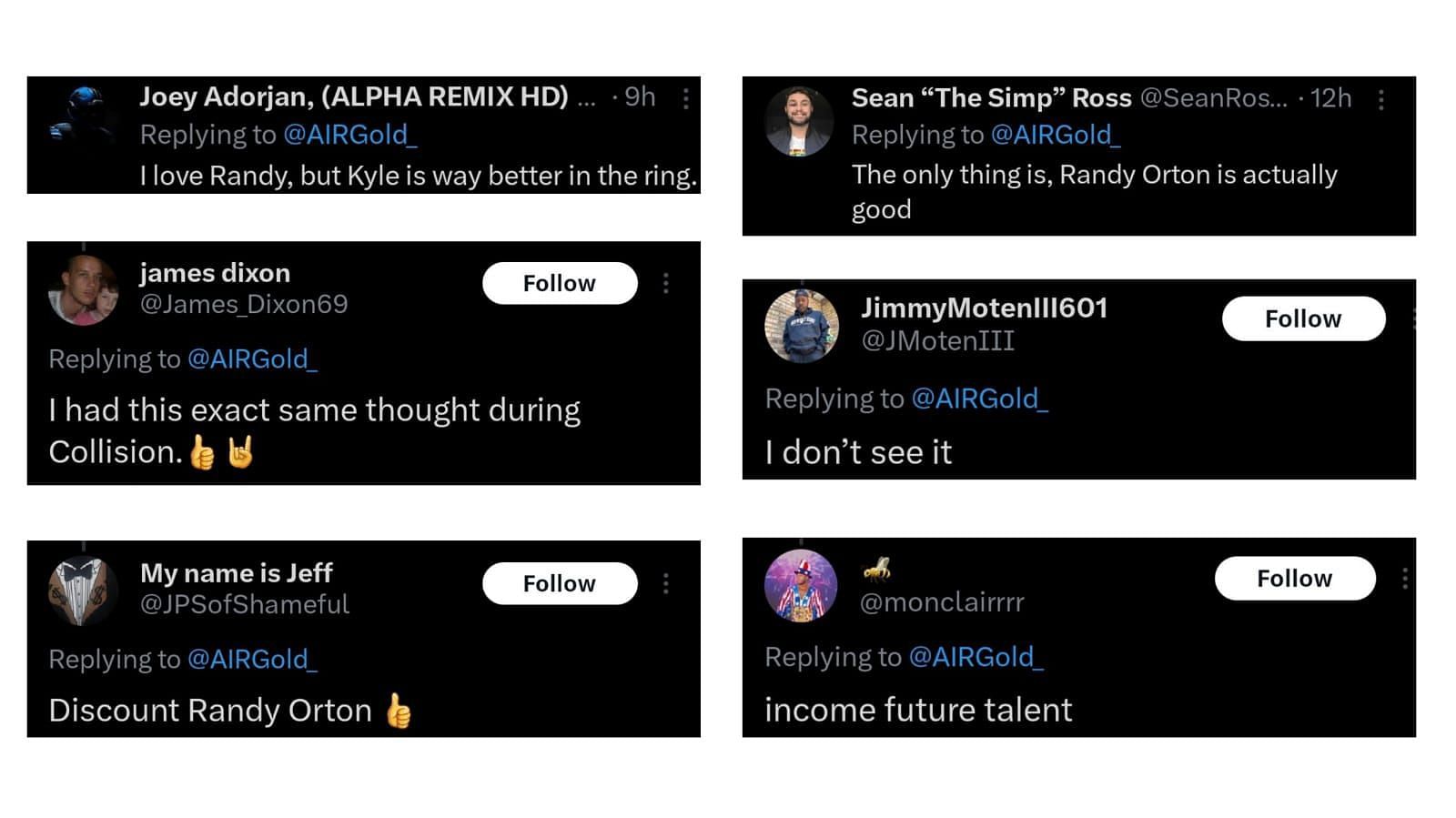 Fans react to Kyle Fletcher being compared to Randy Orton (Credit: Fan reaction on X/Twitter)