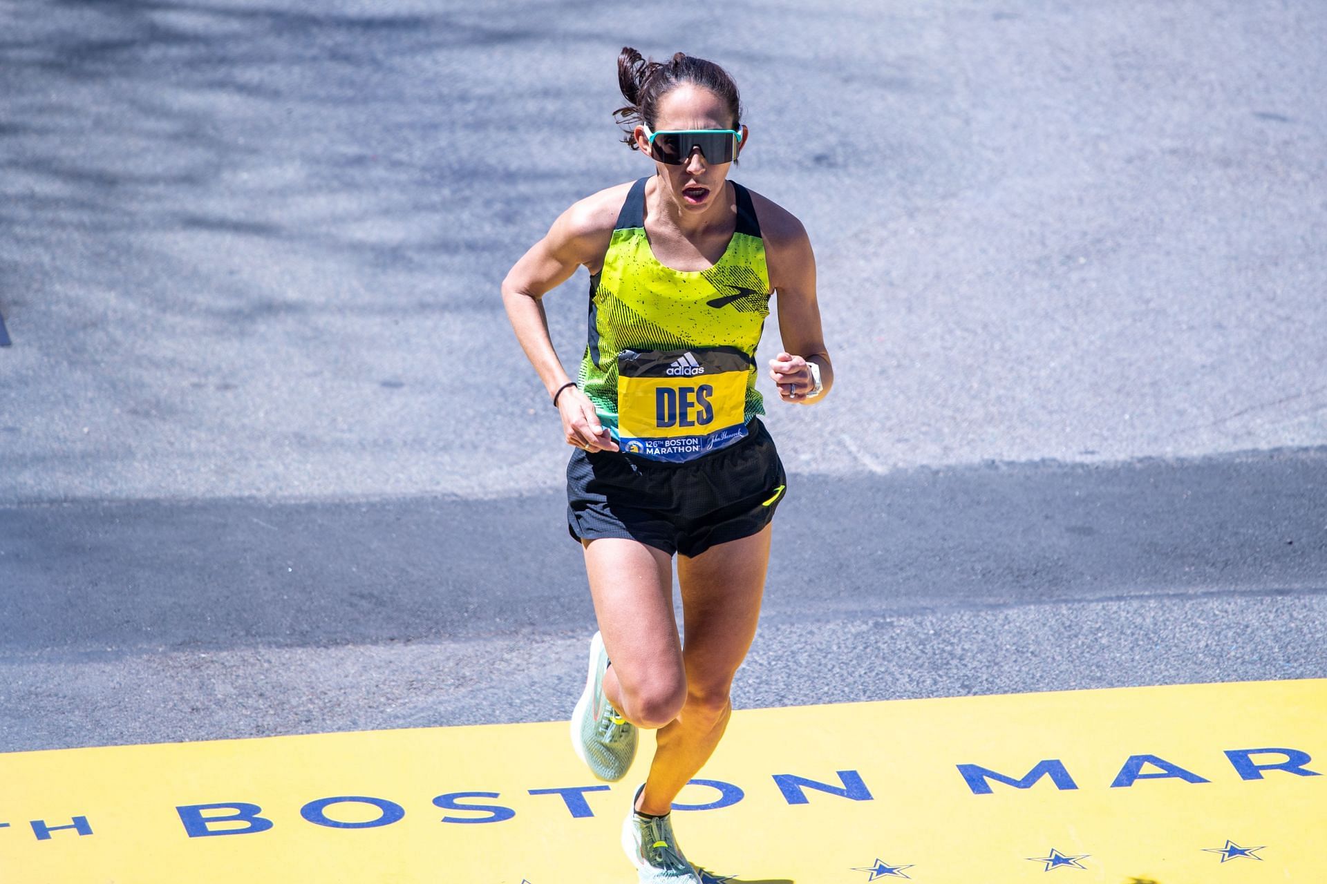 Linden at the Boylston Street during the 126th Boston Marathon in 2022 (Image via: Getty Images)