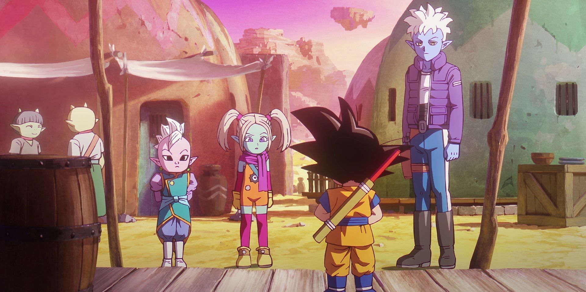 Goku and the rest of the party during the latest episode (Image via Toei Animation).