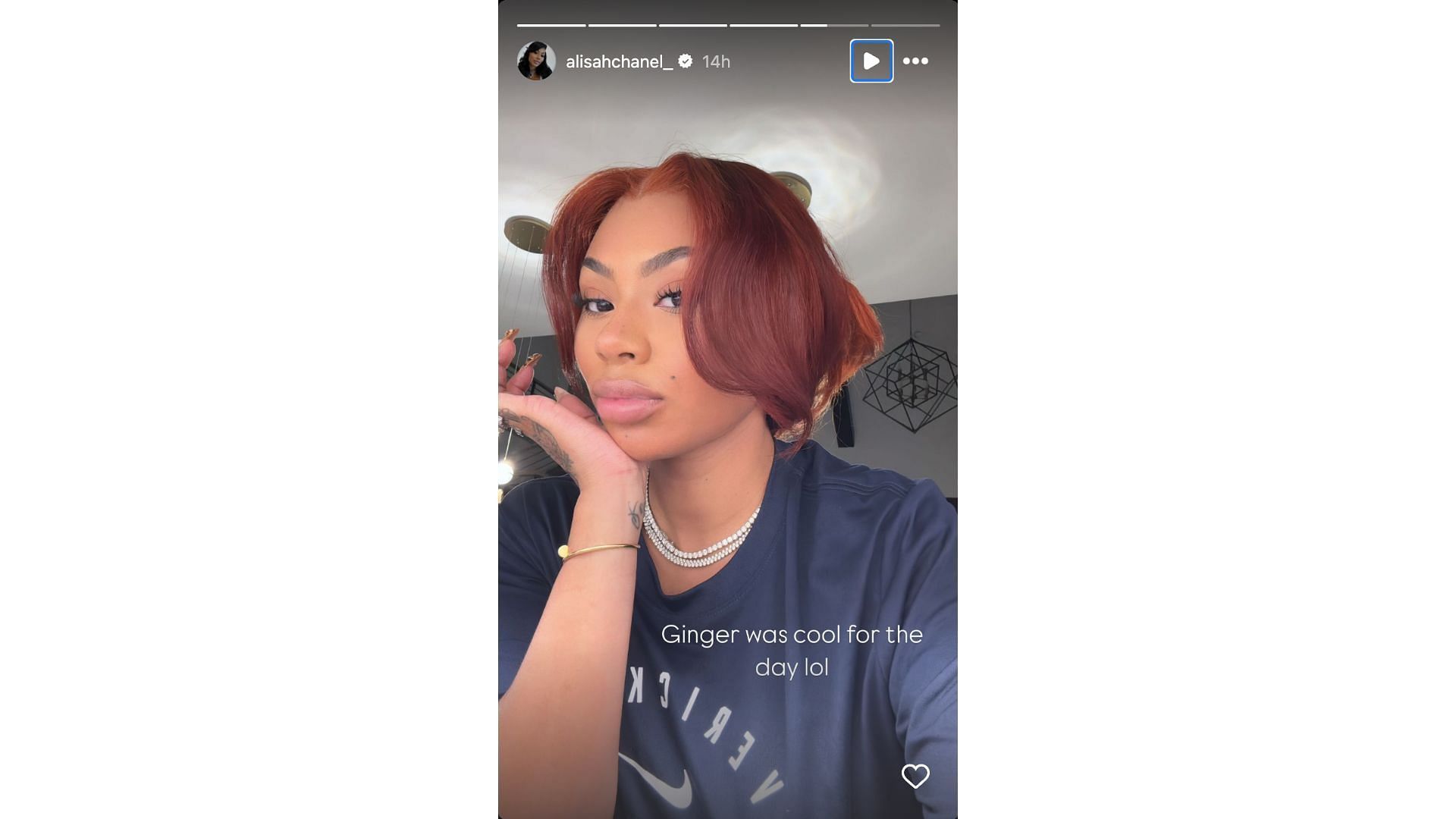 Alisah Chanel shows off her new red hair on Instagram. Photo Credit: Alisah Chanel&#039;s IG account. (image credit: instagram/alisahchanel_)