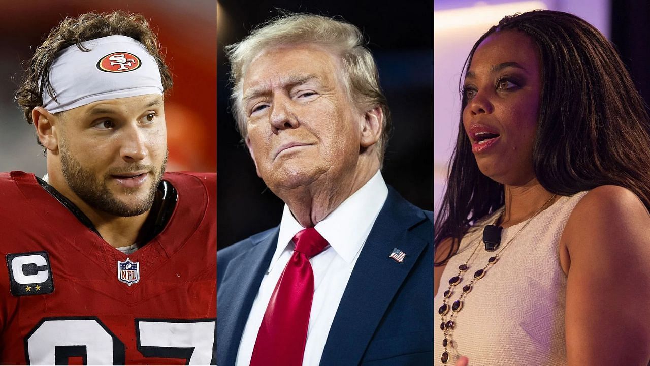 Ex-ESPN host Jemele Hill rips Nick Bosa for not explaining Donald Trump support with MAGA hat gesture - SOURCE: Getty