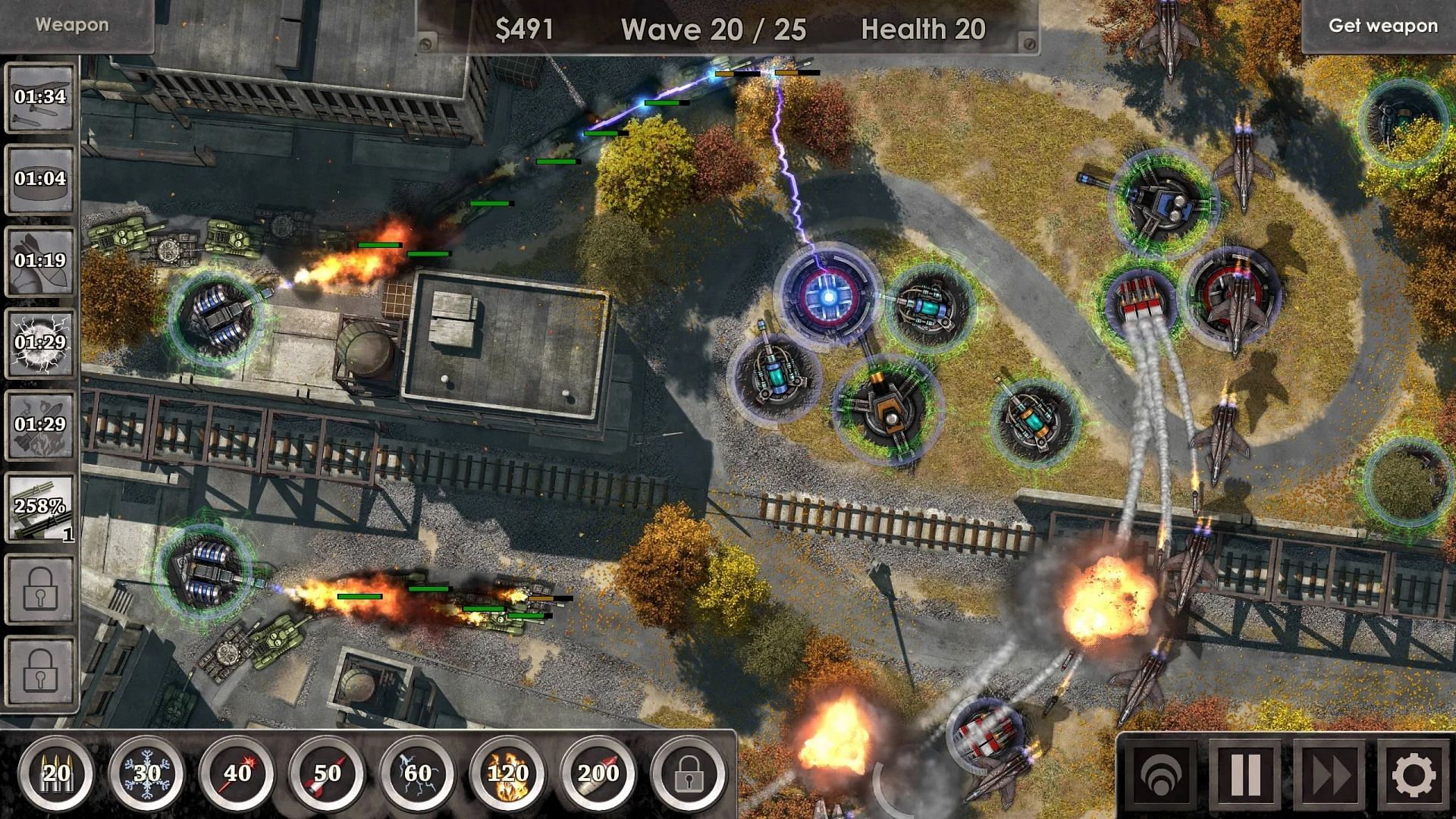 Defense Zone 3 HD is a realistic military-style tower defense game with great graphics and controls (Image via ARTEM KOTOV)