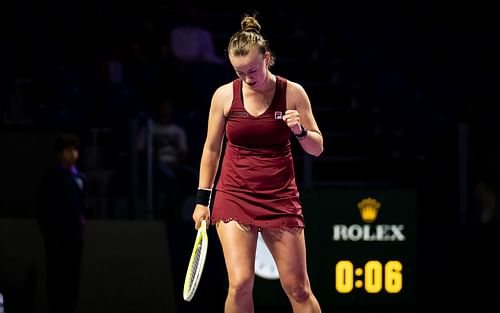 Barbora Krejcikova at the WTA Finals 2024. (Photo: Getty)