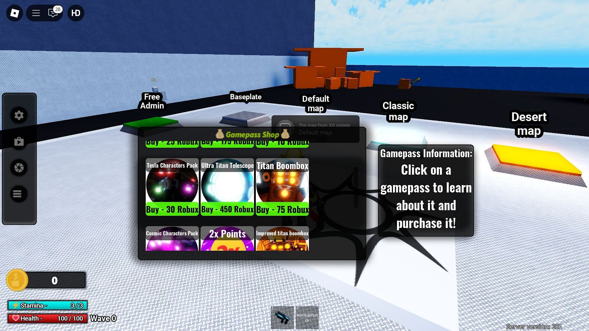 Purchase the improved Titan Boombox for 75 Robux (Image via Roblox)