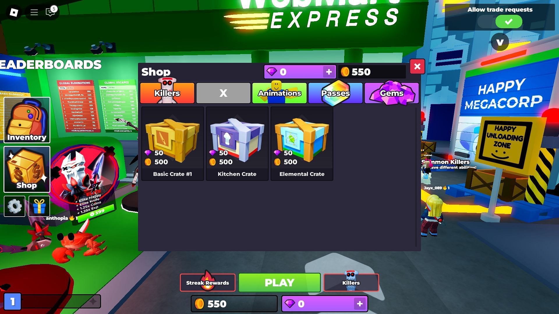 Get weapon crates easily using the codes (Image via Roblox)