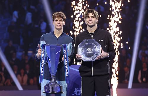 Jannik Sinner (L) and Taylor Fritz at the 2024 ATP Finals | Image Source: Getty