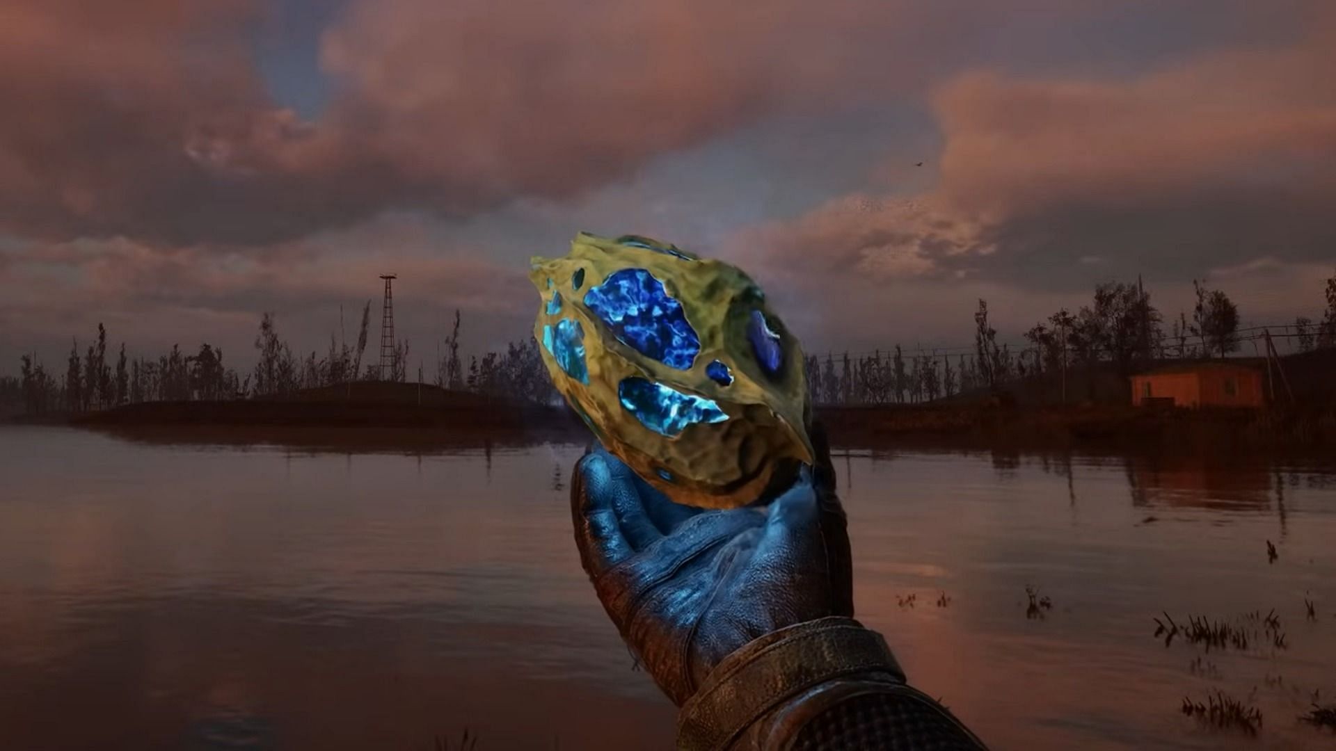 Sapphire artifact in Stalker 2 (Image via GSC Game World // YouTube/@Lootward)