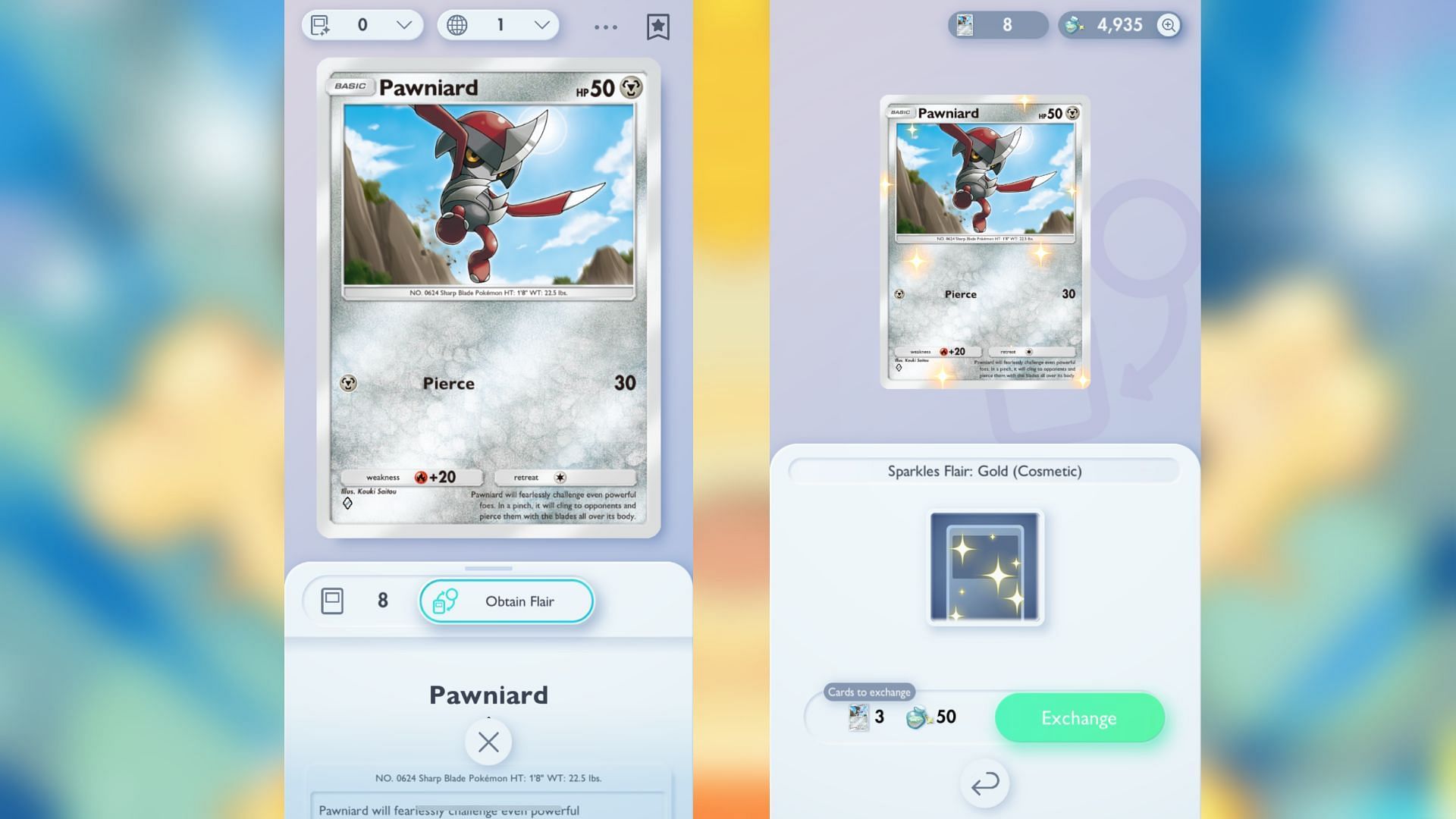 Obtaining Flairs in Pokemon TCG Pocket (Image via TPC)