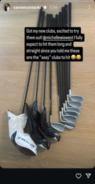 Caroline Wozniacki's Instagram story; ( Source - Instagram @carowozniacki)