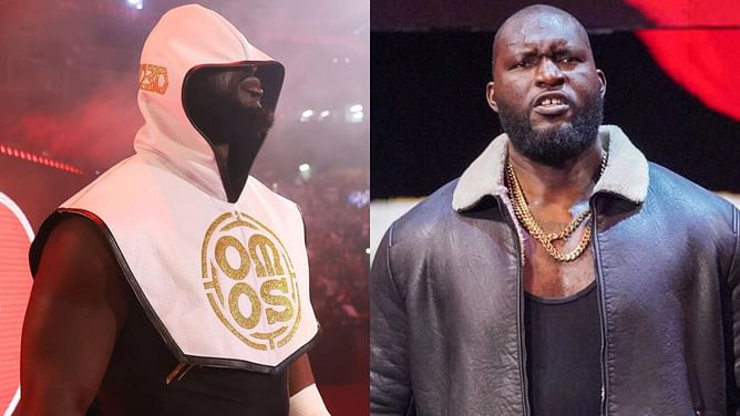 Omos reveals he was "petrified" ahead of first WrestleMania appearance; was calmed down by WWE legend