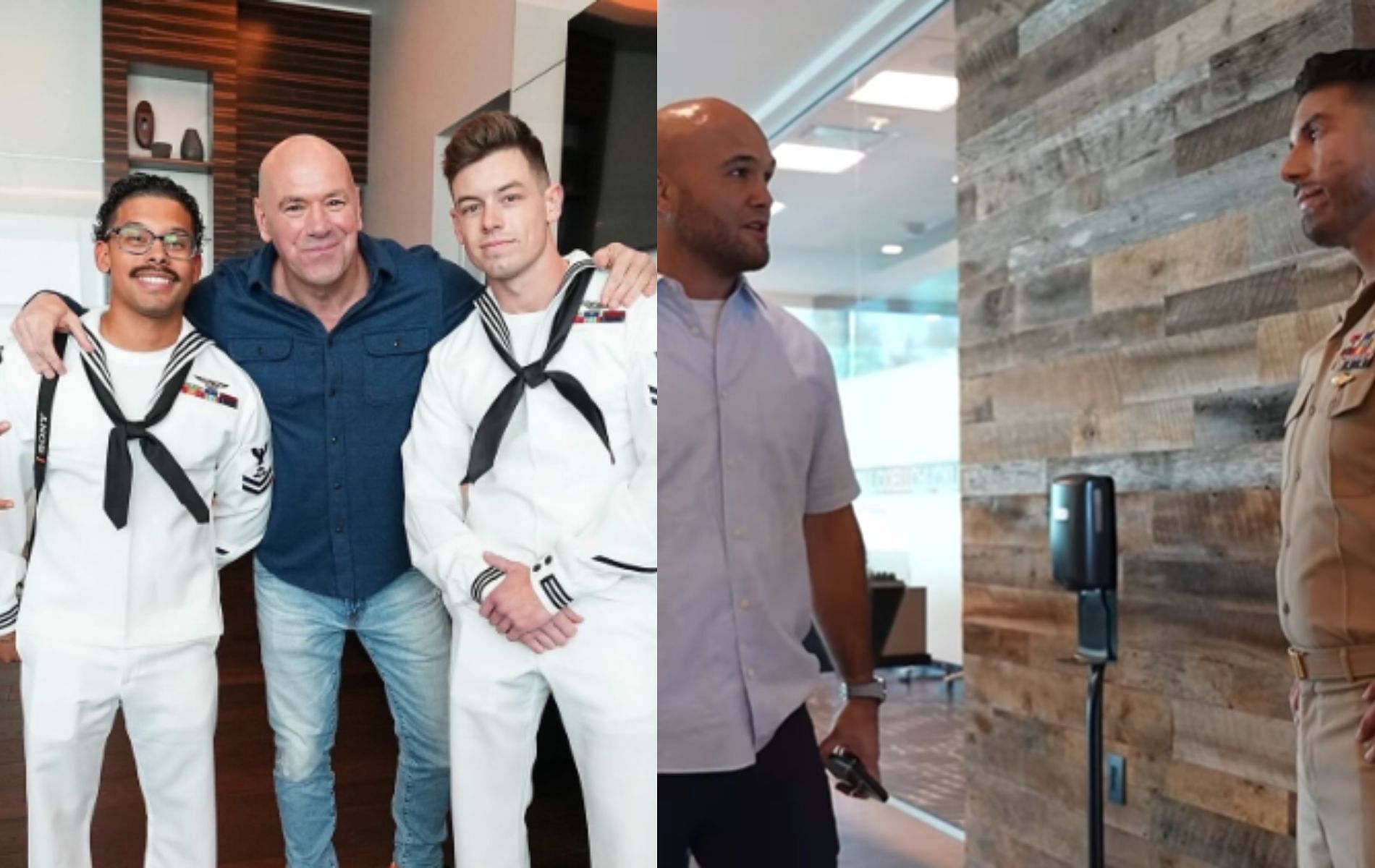 UFC&#039;s post showcased US Navy officials meeting Dana White and touring the UFC headquarters. [Images courtesy: @ufc on Instagram]