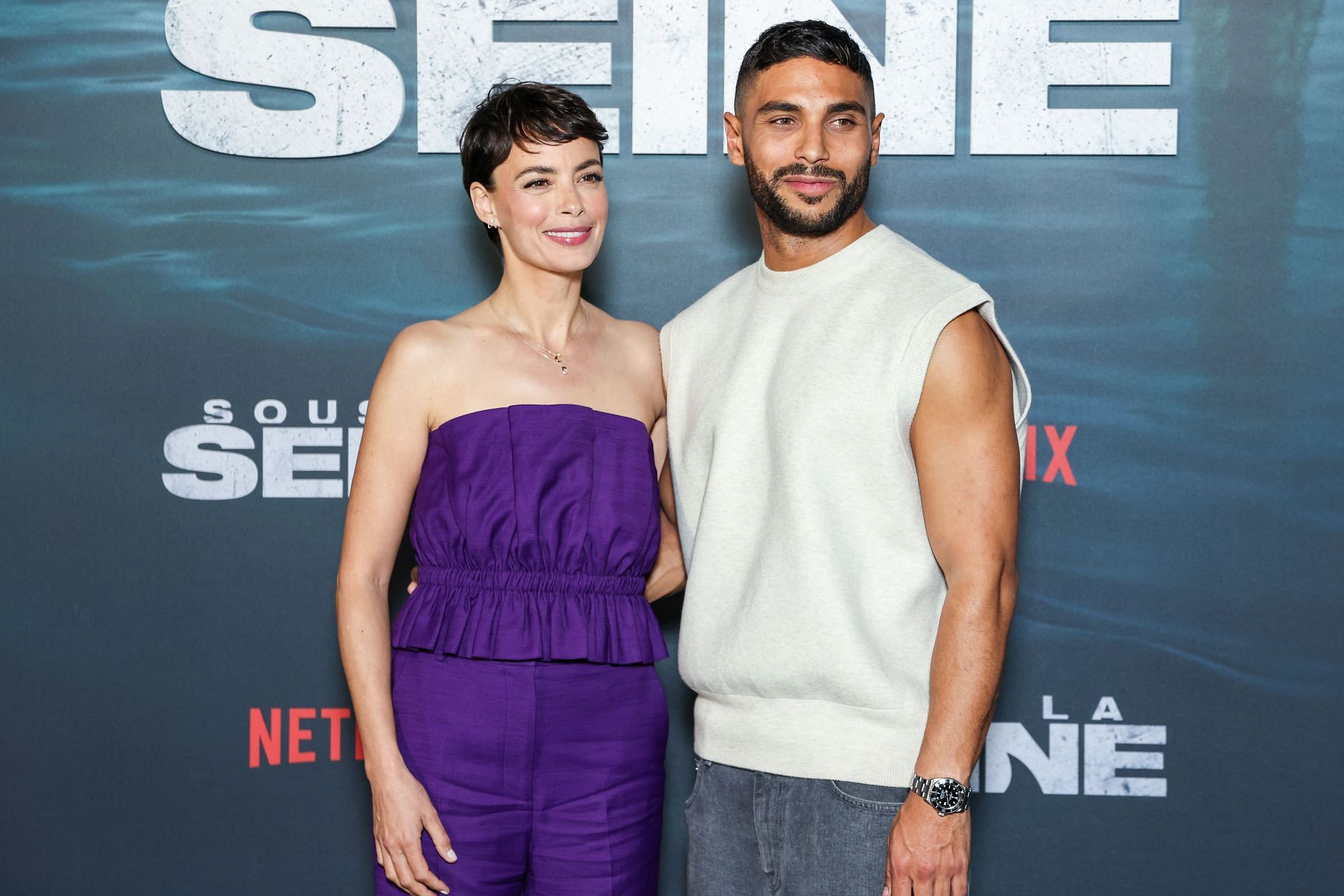 B&eacute;r&eacute;nice Bejo &amp; Nassim Lyes (Image via Getty)