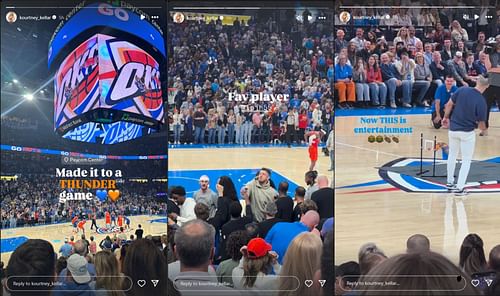 Isaiah Hartenstein's wife shared these on Instagram. (Photos: Screengrabbed from Kourtney Kellar's IG stories)