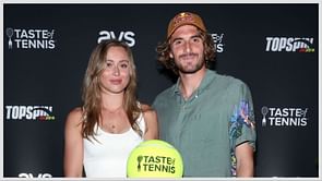 WATCH: Stefanos Tsitsipas' girlfriend Paula Badosa hilariously crashes Greek's post-match interview at Paris Masters