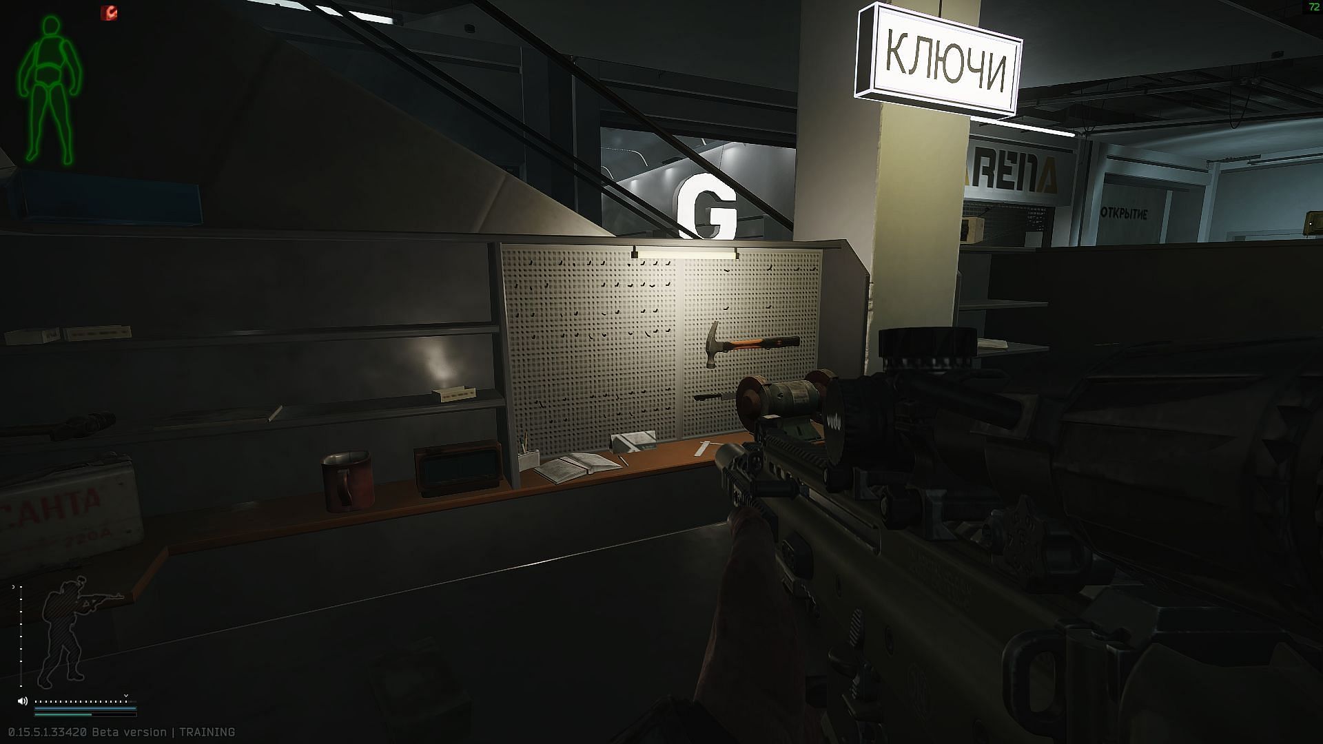 The pegboard where the key spawns (Image via Battlestate Games)