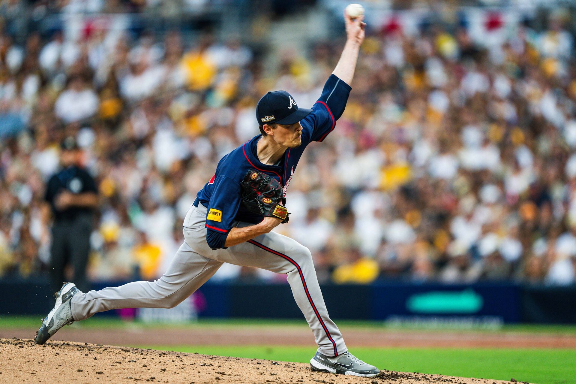 Max Fried in action against the San Diego Padres - Source: Getty