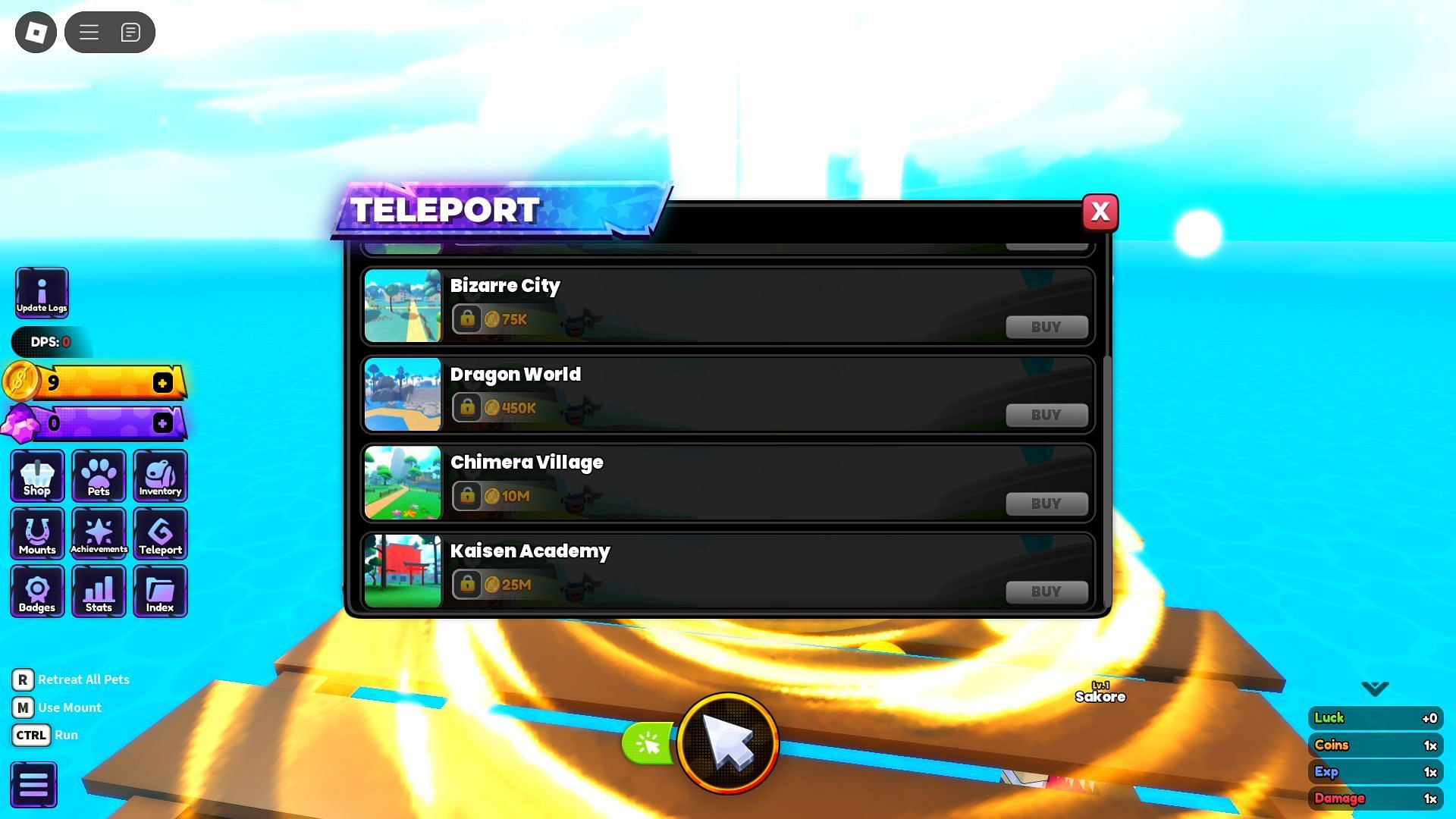 It costs coins to unlock new maps in the game (Image via Roblox)