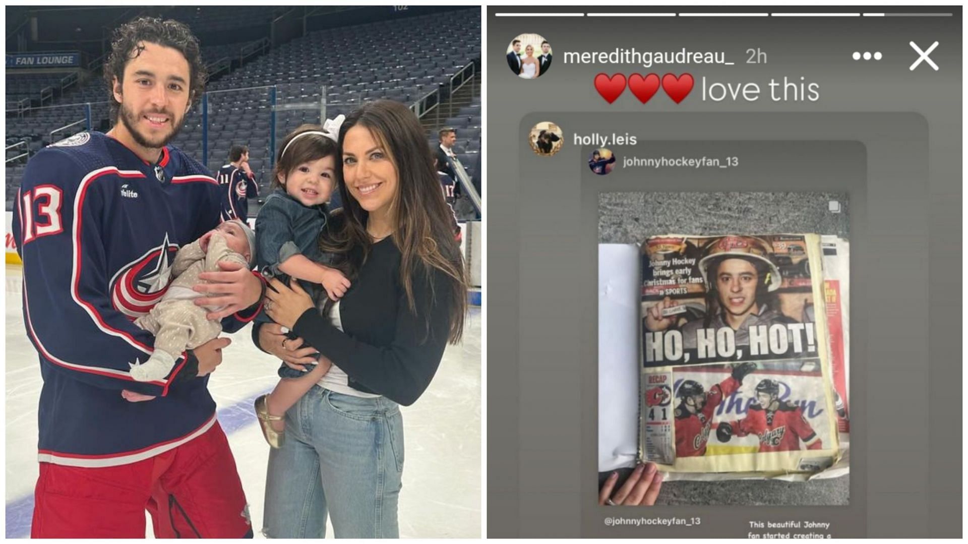 Johnny Gaudreau&rsquo;s wife Meredith melts over fan made scrapbook through Johnny&rsquo;s career in Calgary