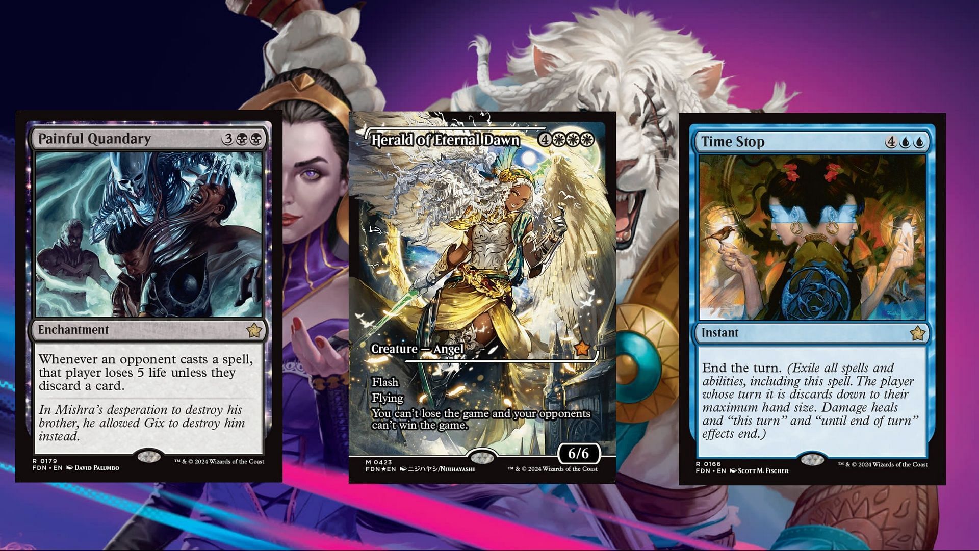 Some of my favorite pulls in the Foundations expansion so far (Image via Wizards of the Coast)