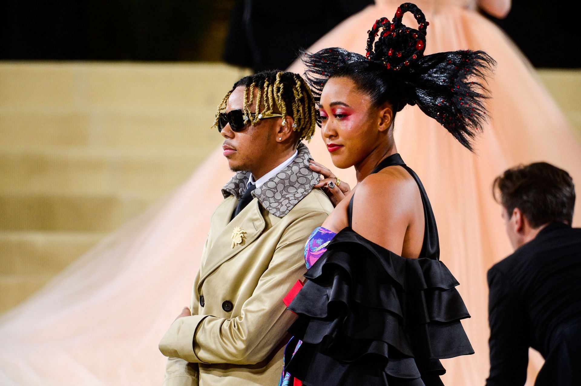 Cordae (L) and Naomi Osaka (R) at the 2021 Met Gala (Source: Getty)