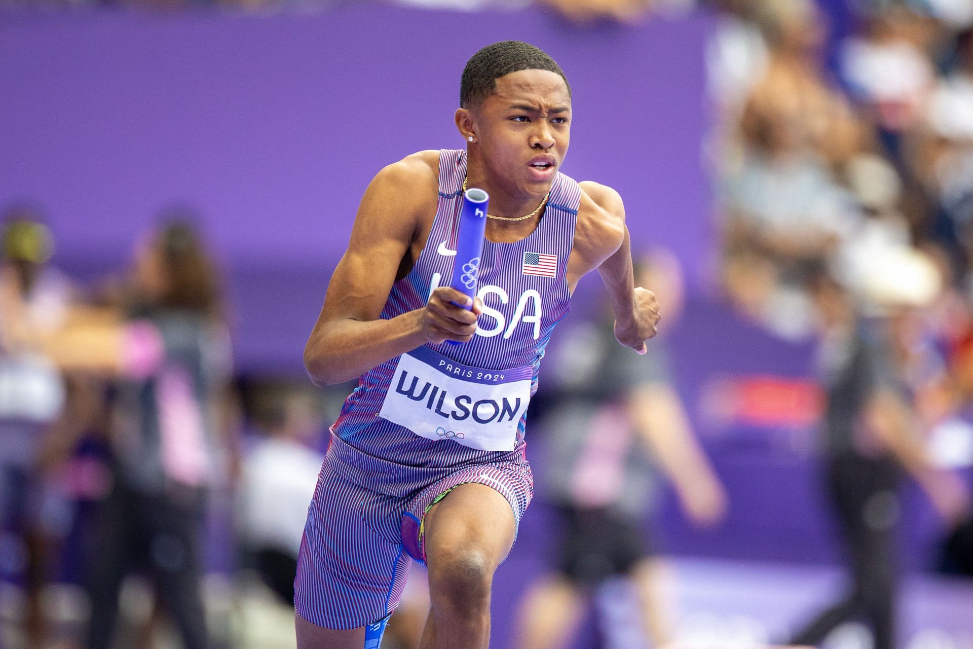 Quincy Wilson at Paris Olympics 2024. (Photo via Getty Images)