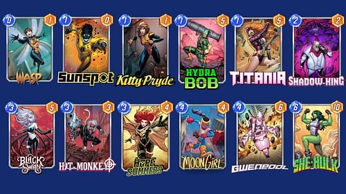 The Double Dump deck is one of the best Marvel Snap Shadow King decks overall (Image via Nuverse)