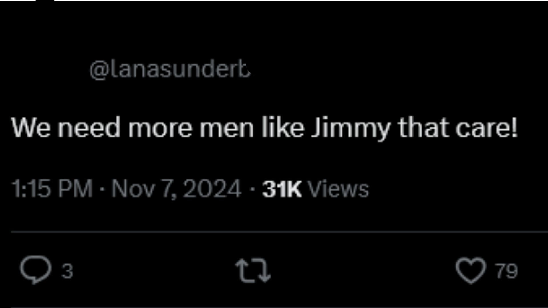 Netizens reacted to Jimmy&#039;s speech (Image via X/@lanasunderbo*bs)