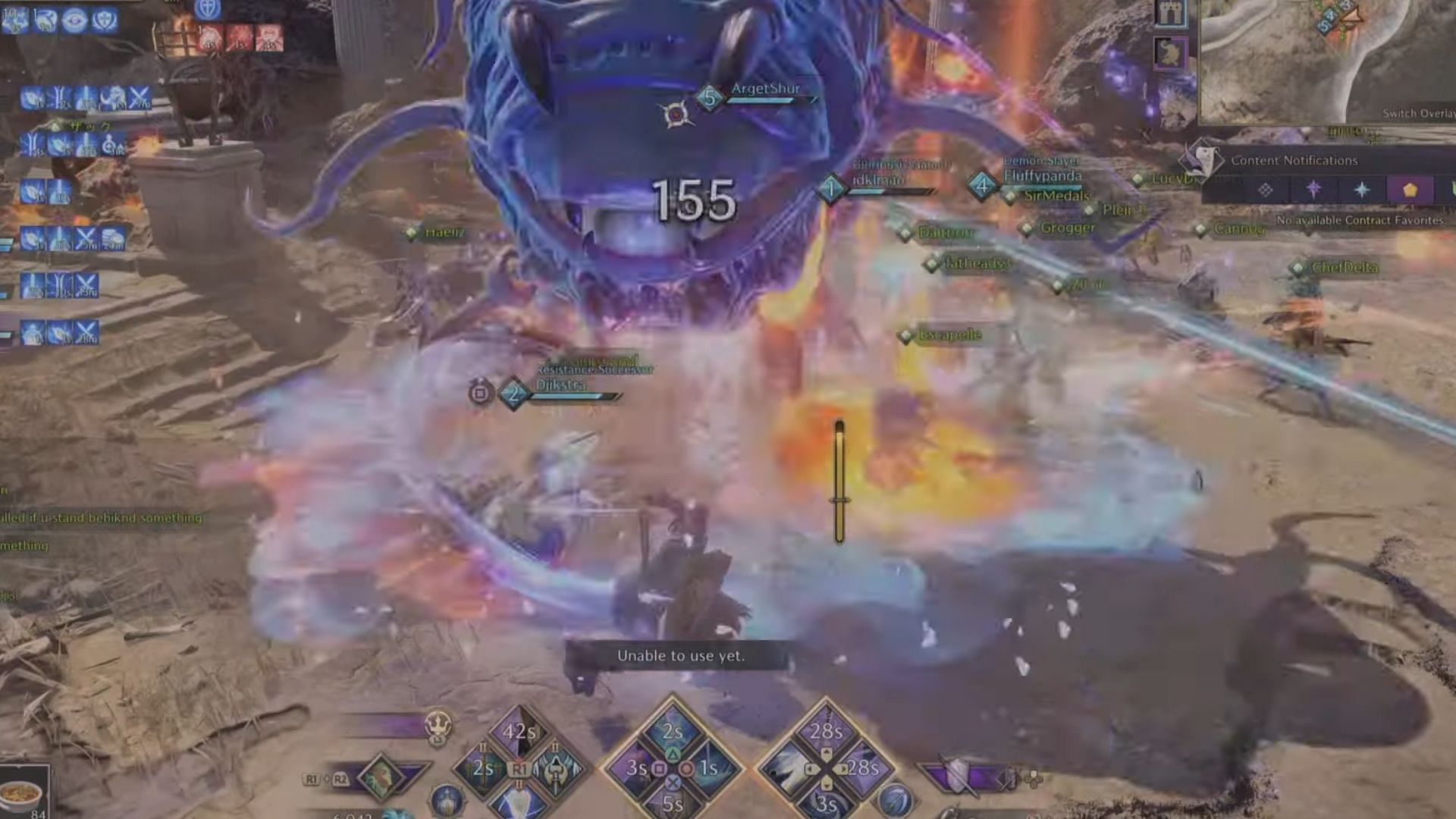 Malakar&#039;s different attacks (Image via NCSOFT)