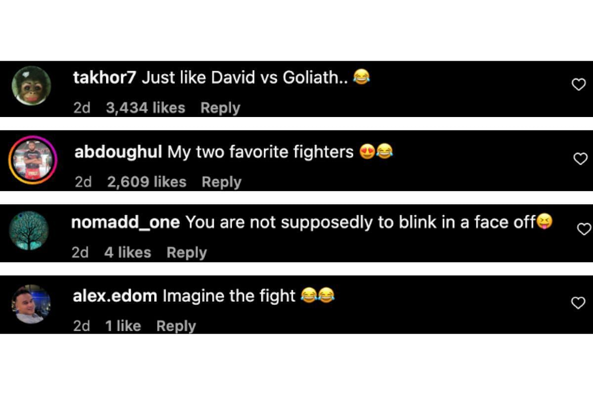 Screenshot of fans&#039; comments