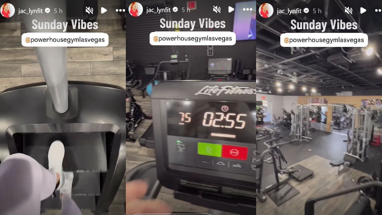 Screenshots of Jaclyn Cordeiro's Instagram Story (Images from- Instagram.com/@jac_lynfit IG Stories)