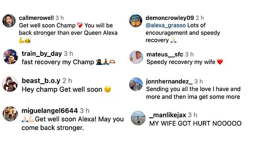 Fans react to Alexa Grasso's recent post. [Screenshot courtesy: @alexa_grasso via Instagram]