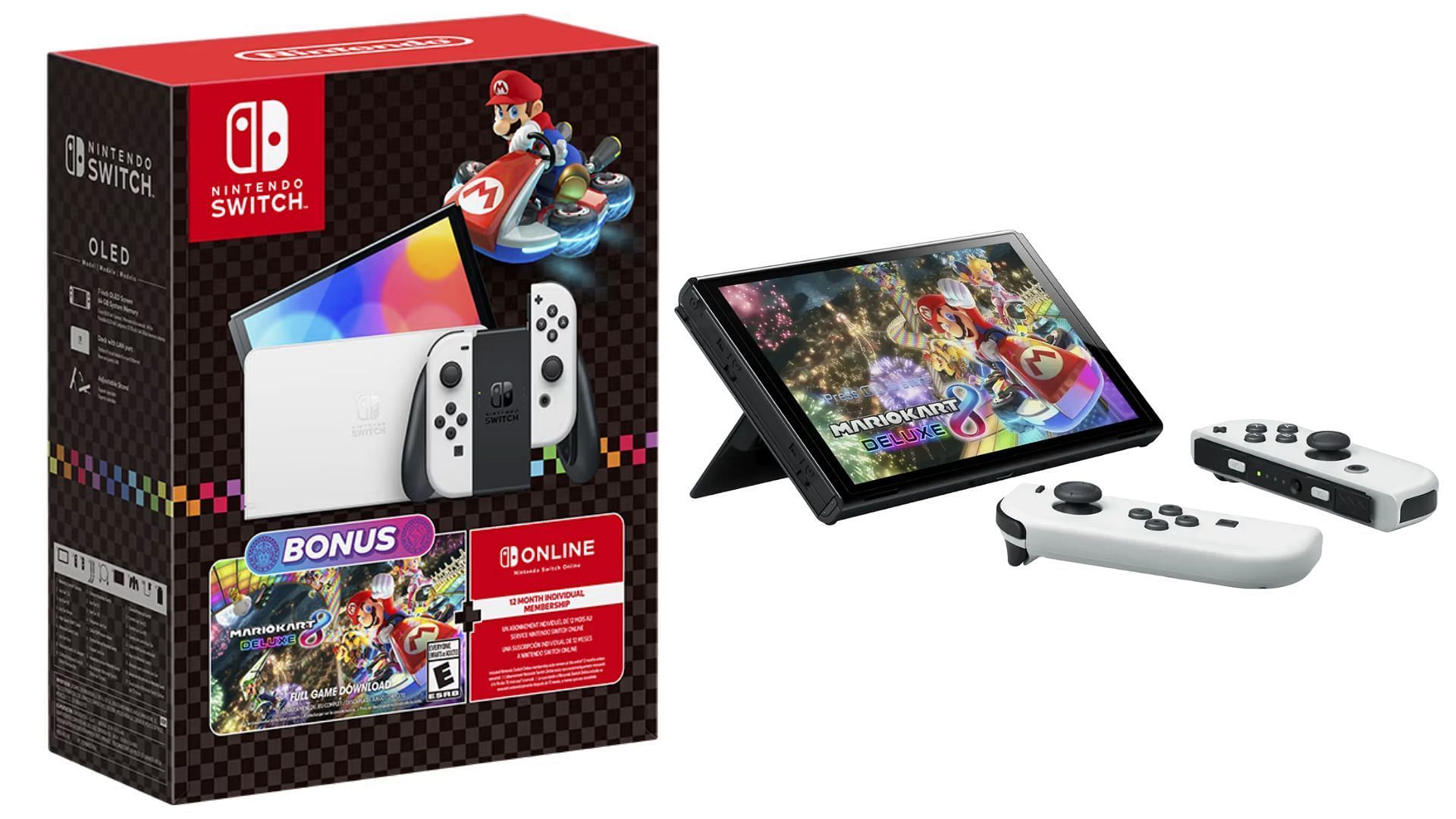 The Nintendo Switch OLED Mario Kart 8 Deluxe Bundle on Best Buy (Image via Best Buy)