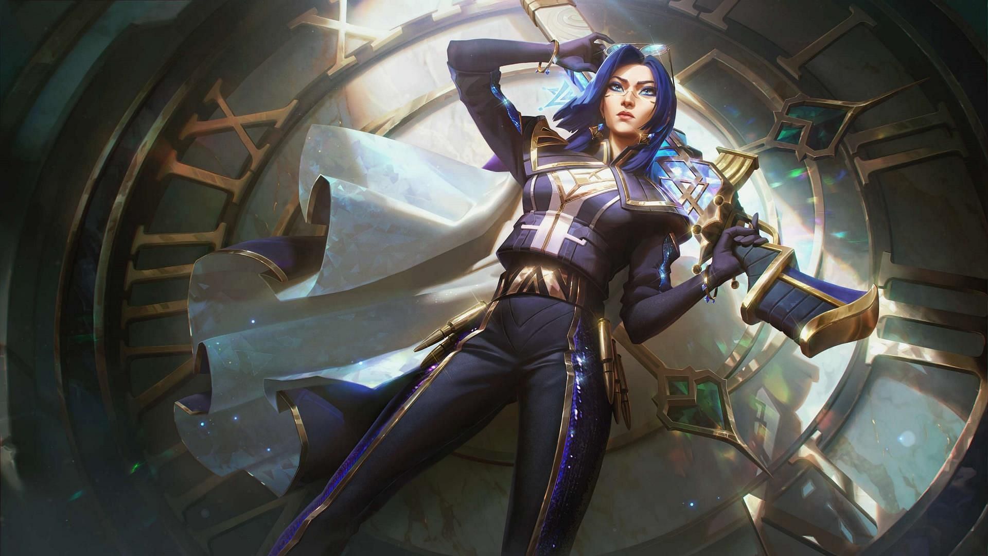 Prestige Commander Caitlyn splash art (Image via Riot Games)