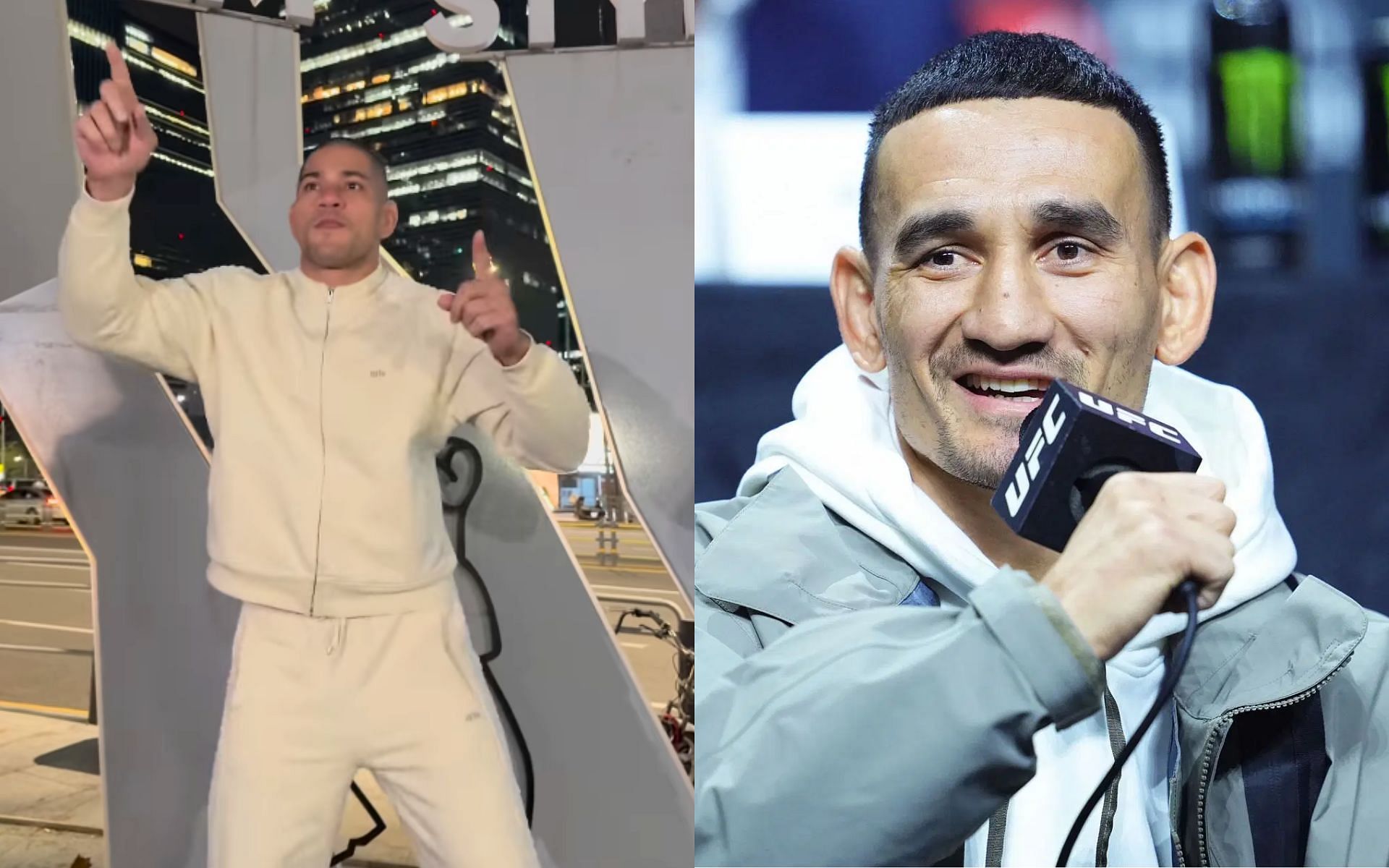 Max Holloway (right) shares hilarious reaction to Alex Pereira (left) dancing with K-pop stars [Images courtesy: Getty Images]