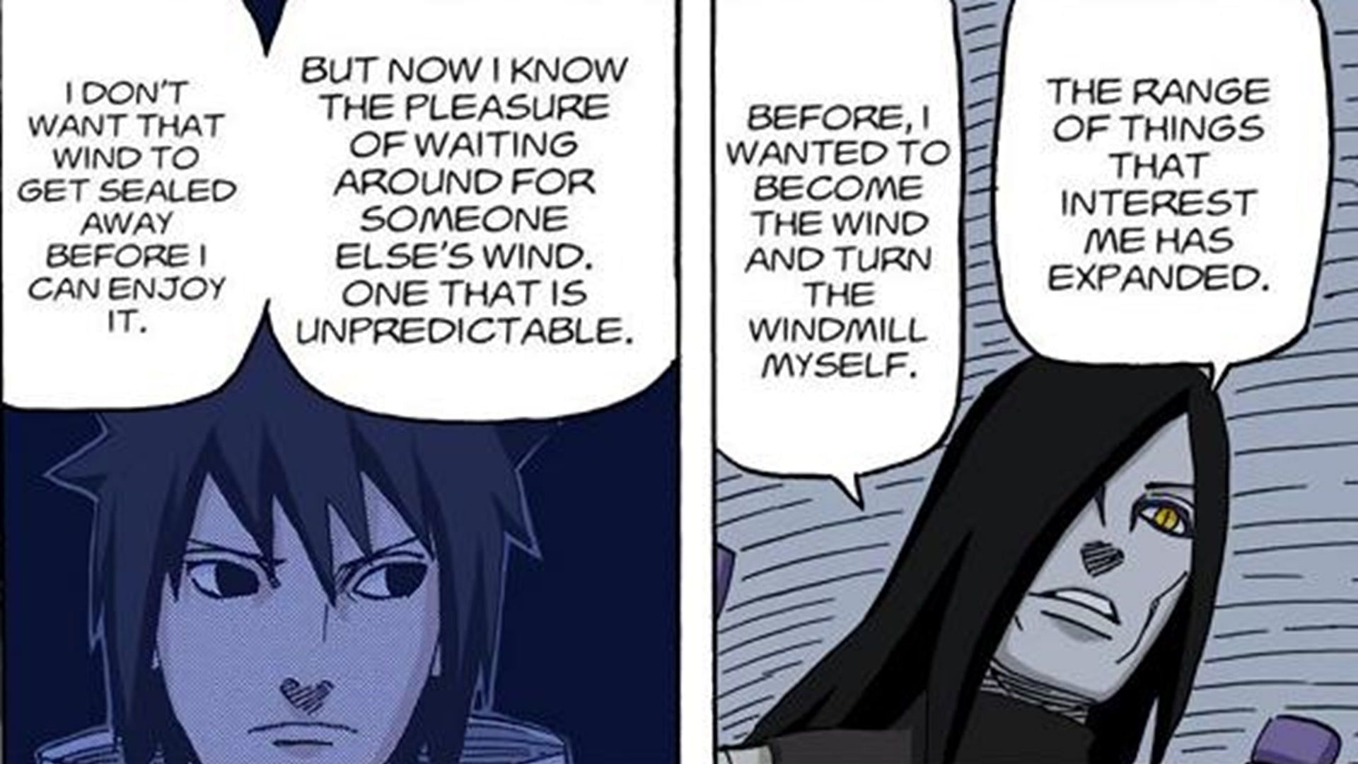 Orochimaru&#039;s words in Naruto chapter 635 (Image via Shueisha)