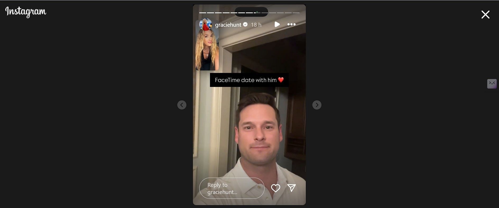 Gracie Hunt FaceTime IG story