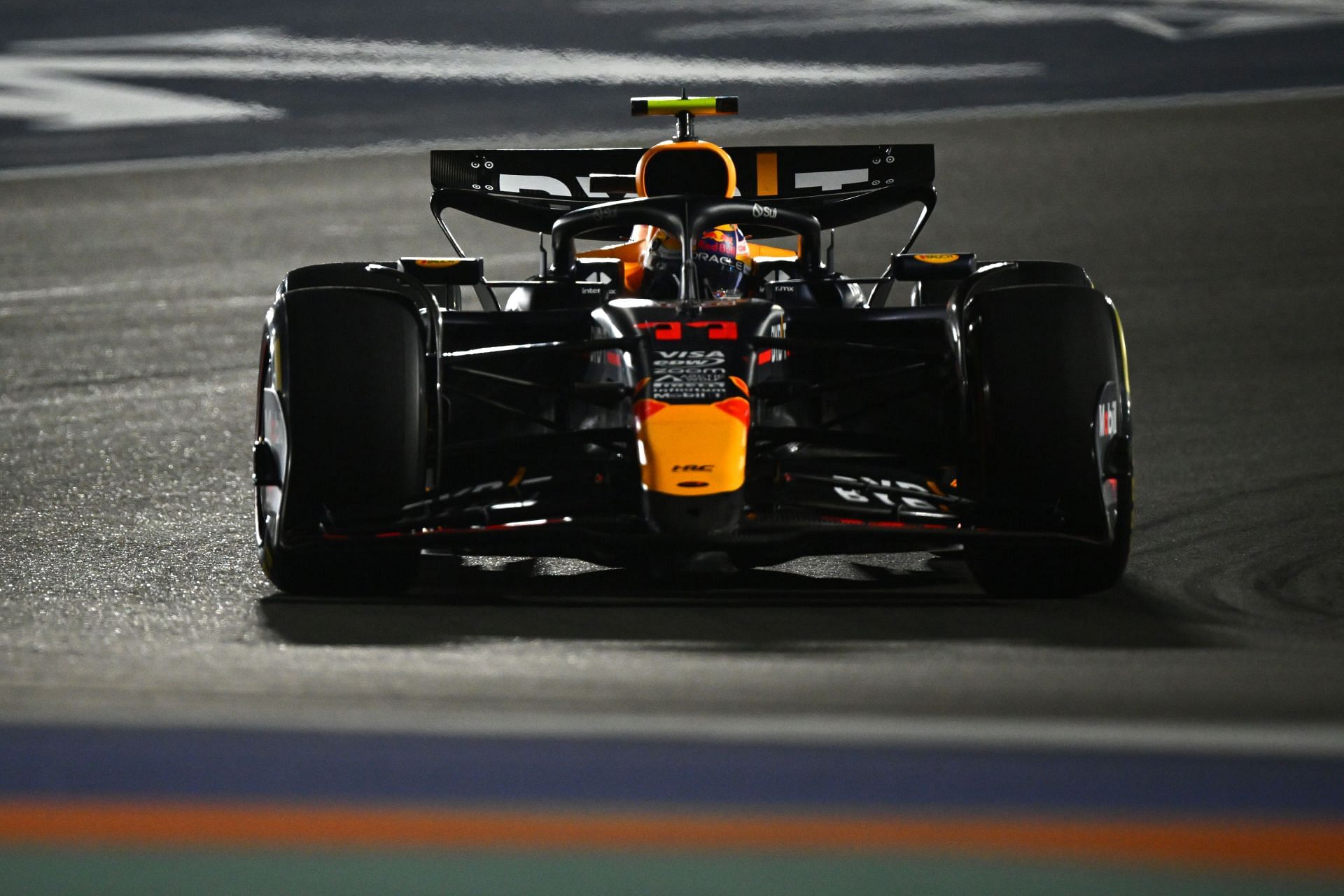 Sergio Perez of Mexico driving the (11) Oracle Red Bull Racing during the Sprint - Source: Getty