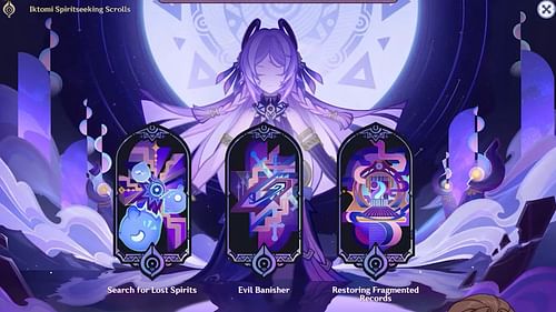 Iktomi Spiritseeking Scrolls event in version 5.2 (Image via HoYoverse)