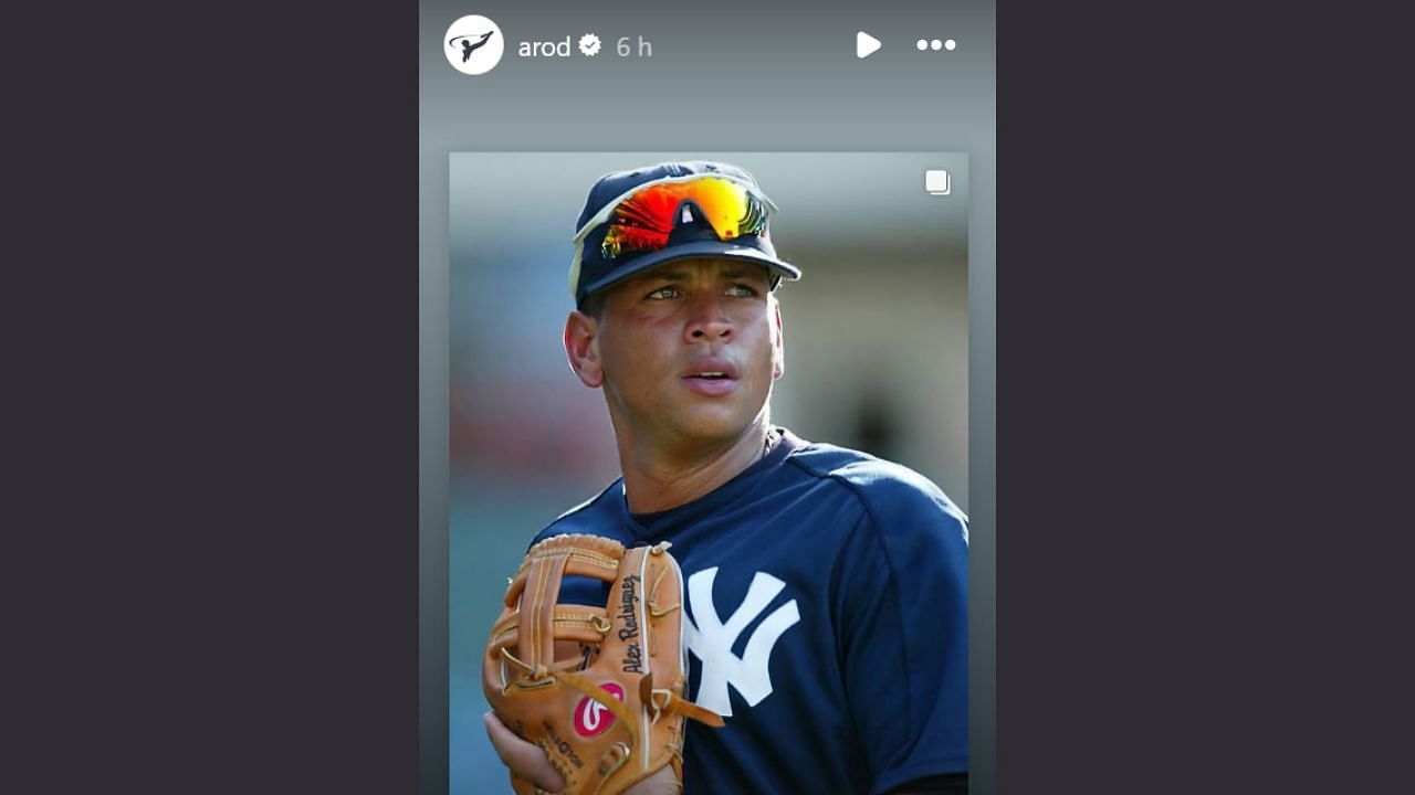 Screenshot of Alex Rodriguez's Instagram Story (Image from - Instagram.com/@arod IG Stories)